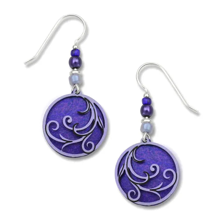 Lavender Ribbons Overlay Earrings