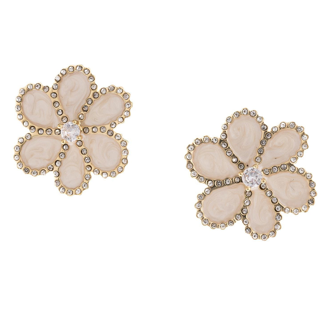 Alyssa Gold Flower Post Earrings