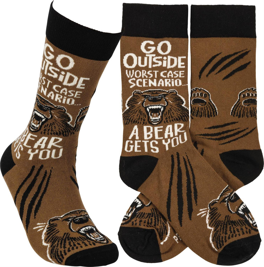 Go Outside Worst Case Scenario Socks
