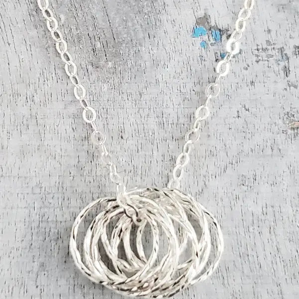 Silver Cluster Necklace