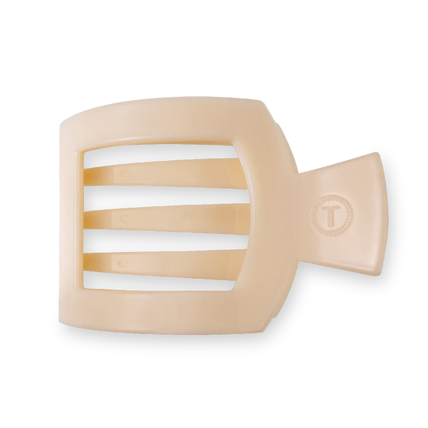 Teleties Flat Square Clip- Almond Beige