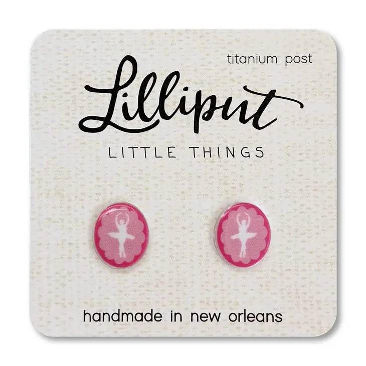 Ballerina Cameo Post Earrings