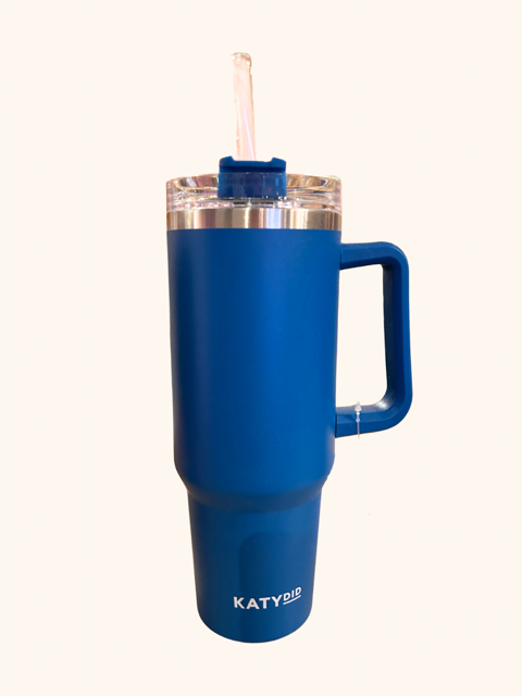 Blue 40 oz Tumbler Cup with Handle
