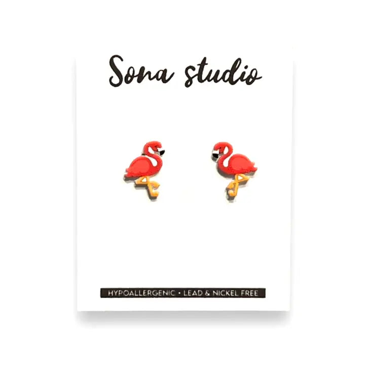 Flamingo Stud Earrings