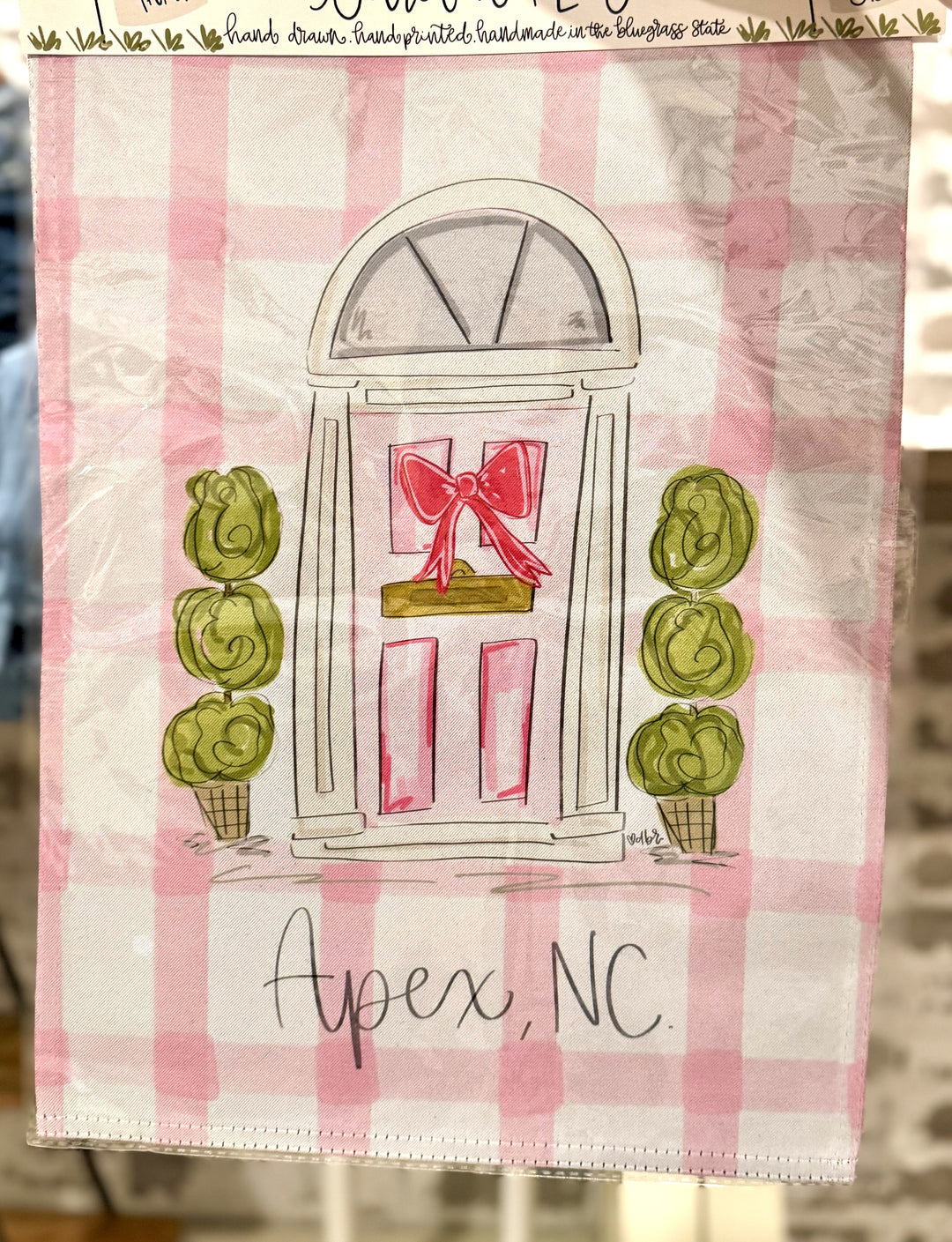 Pink Door Apex, NC Garden Flag