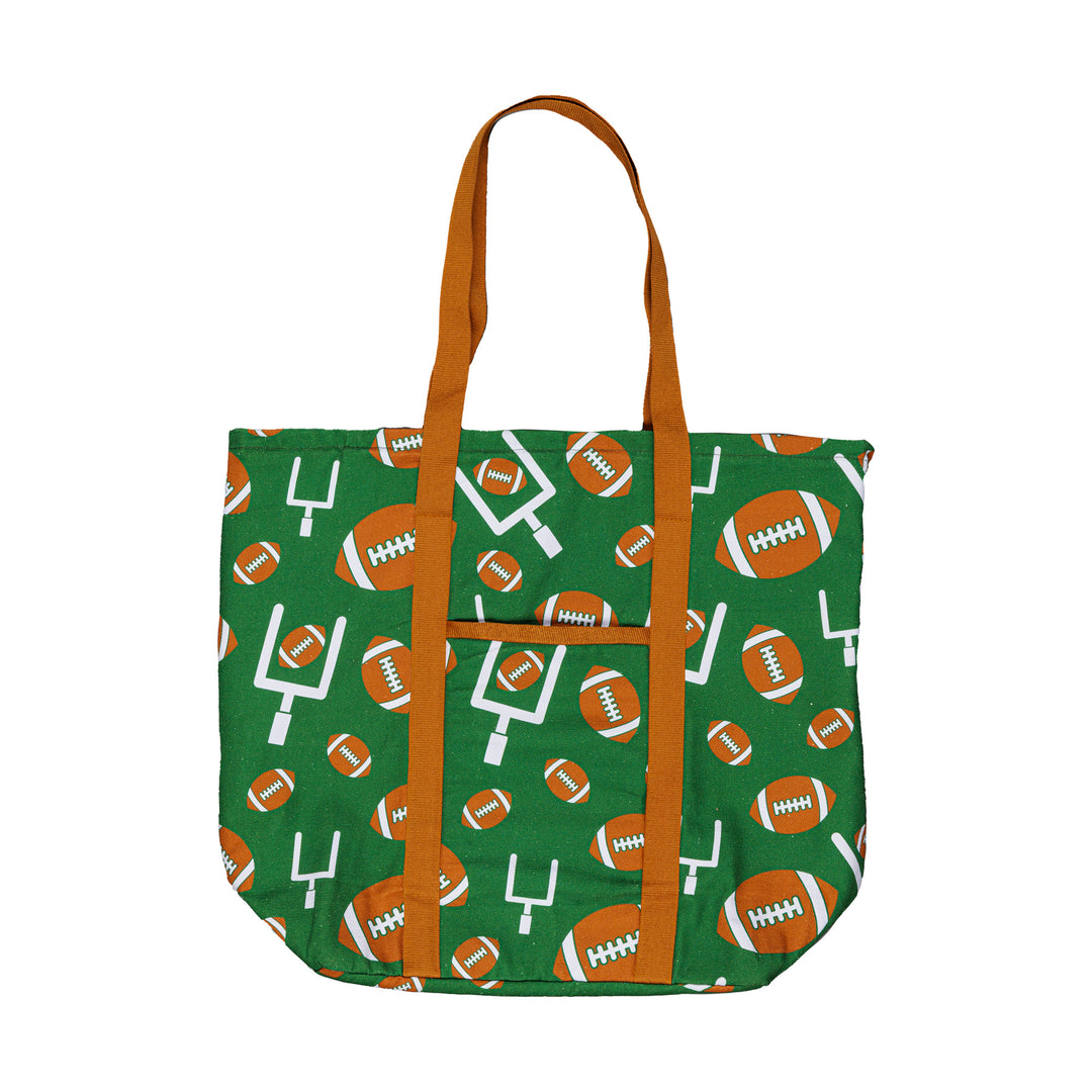 Insulated Zipper Tote Bag - Football