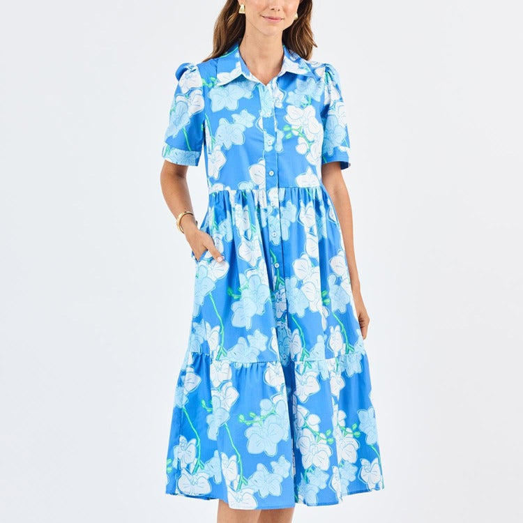 Jema Dress | Orchid Reverie Blue | L | Trendy Dresses For Women
