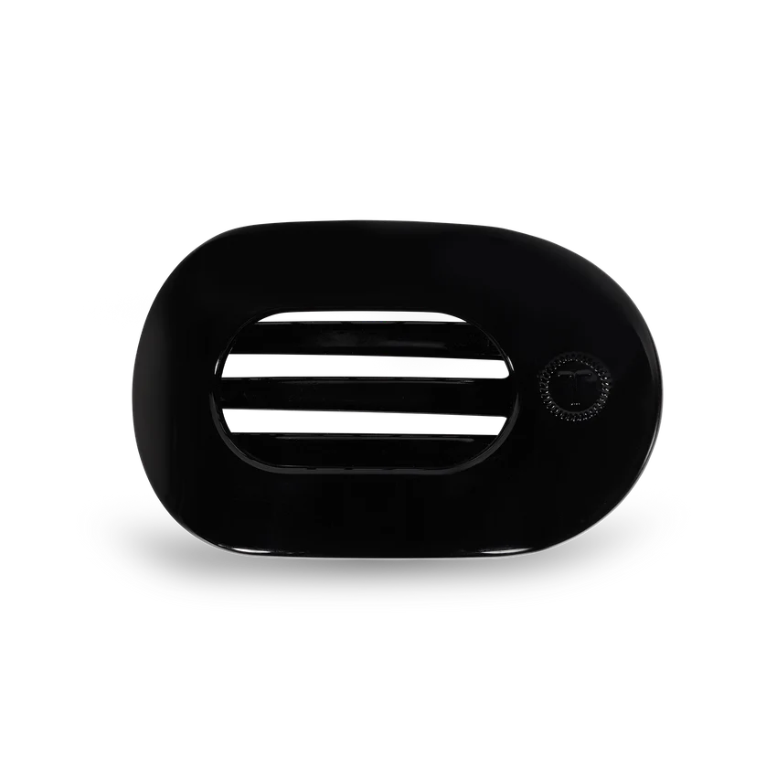 Teleties Flat Round Hair Clip- Black
