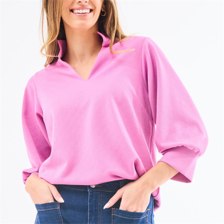 Jocelyn 3/4 Sleeve Top in Crocus