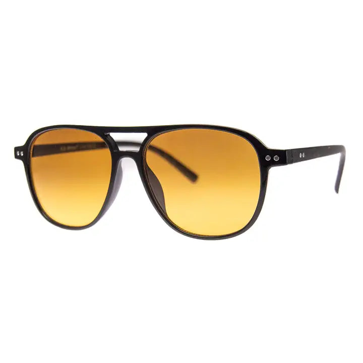 Jokey Aviator Unisex Sunglasses in Black and Amber