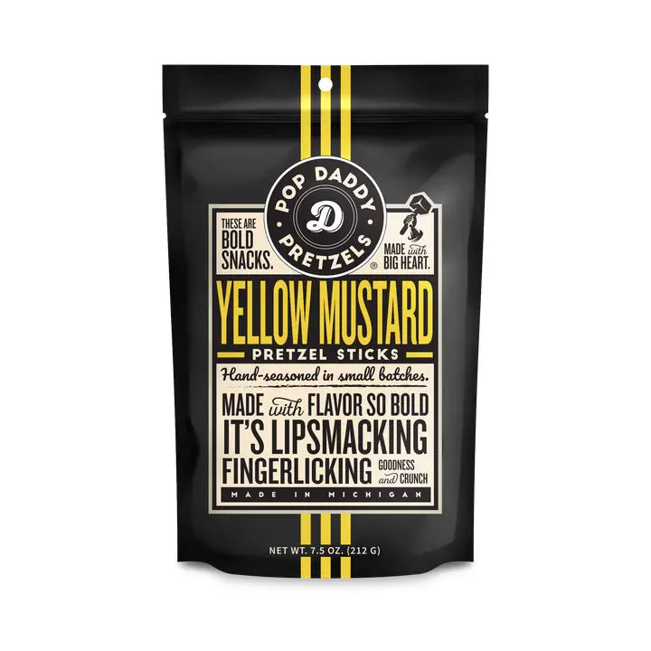 Pop Daddy Yellow Mustard Seasoned Pretzels 7.5 oz