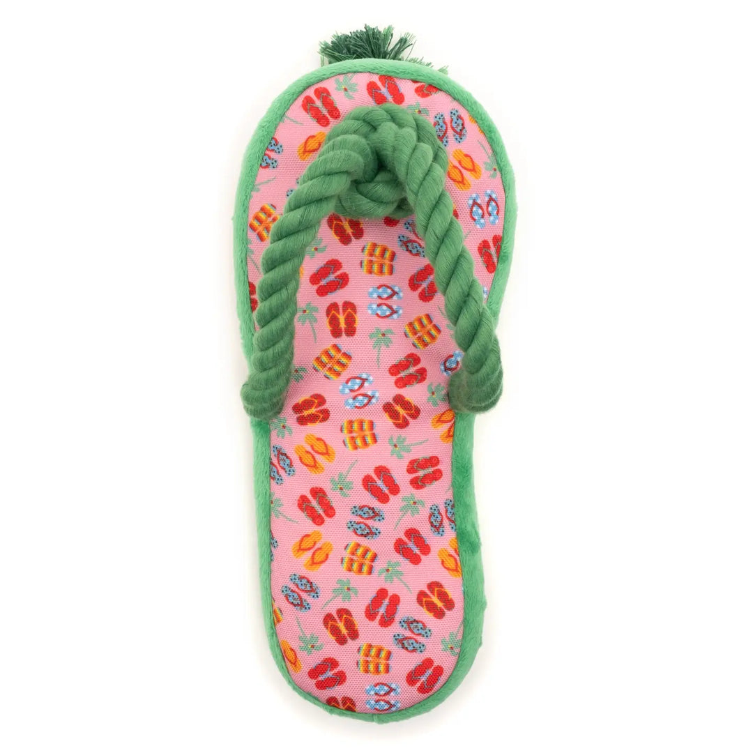 Pink Flip Flop Rope Dog Toy