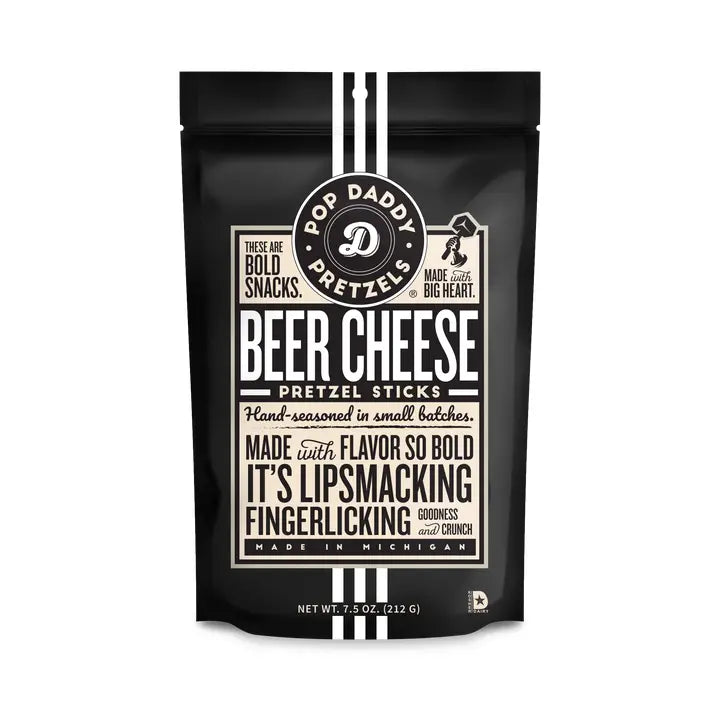 Pop Daddy Beer Cheese Seasoned Pretzels 7.5 oz