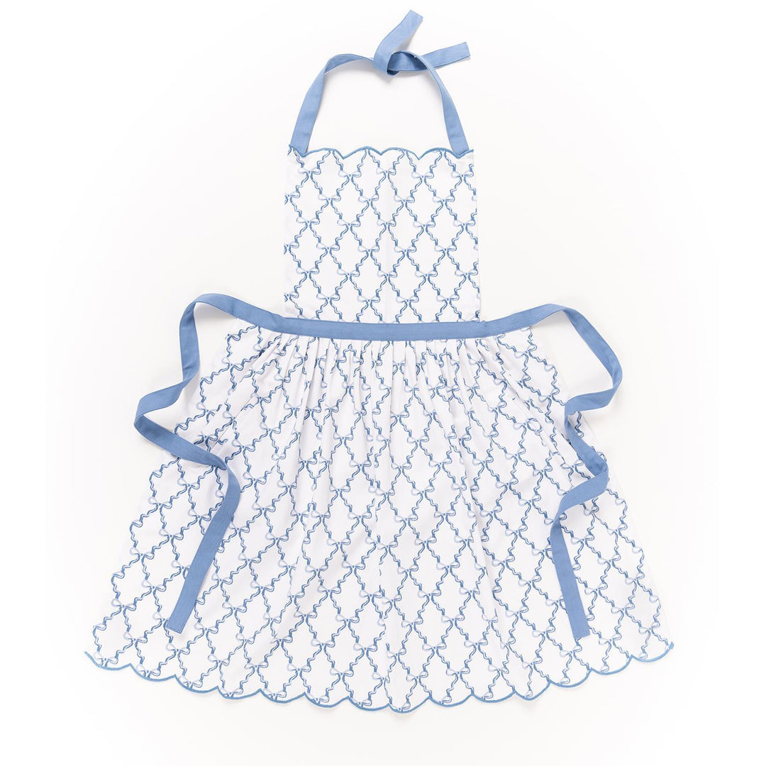 Blue Bows Adult Apron