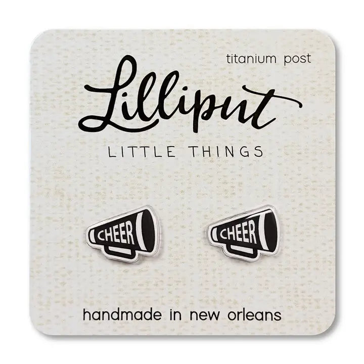 Cheer Megaphone Post Earrings