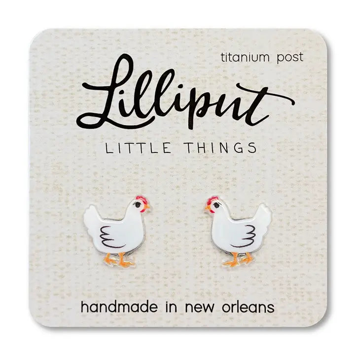 Chicken Post Earrings