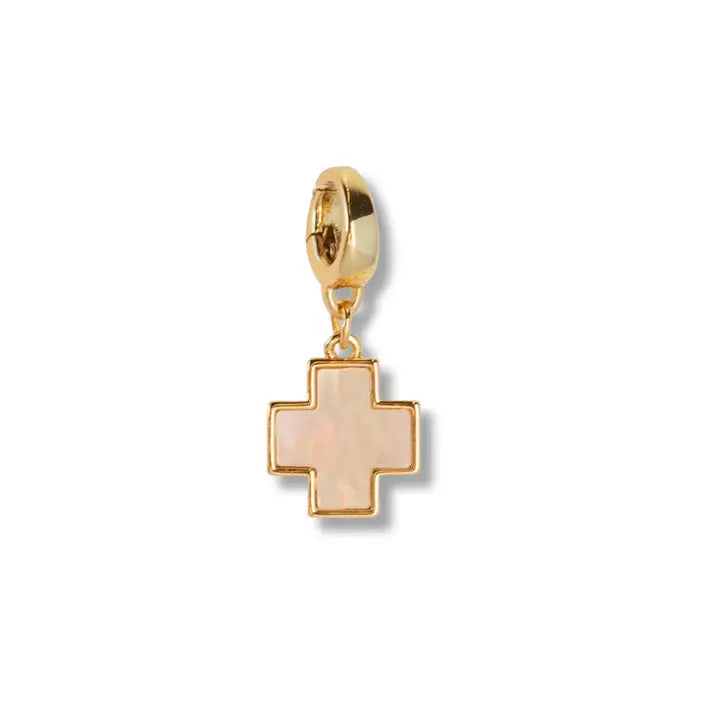 Mother of Pearl Cross Charm