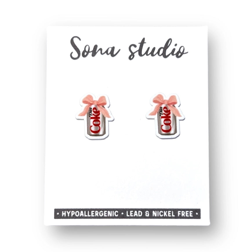 Diet Coke Stud Earrings