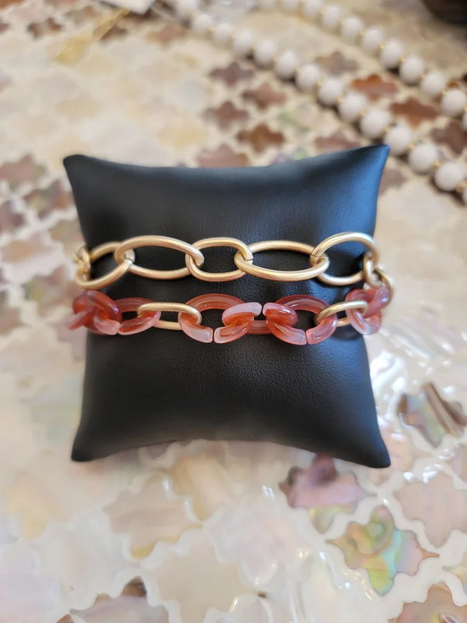 Double Layer Matte Gold Bracelet