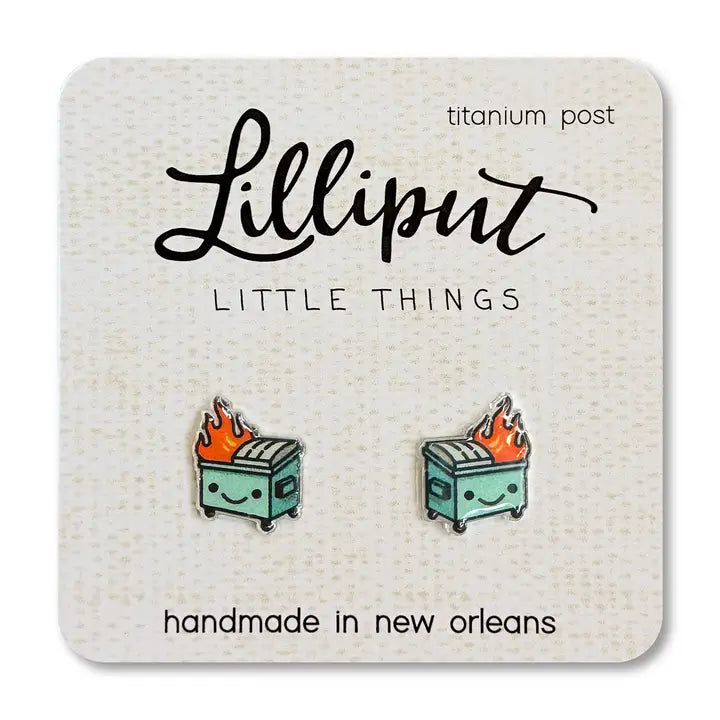 Dumpster Fire Post Earrings