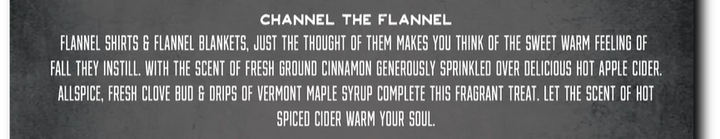 Fall 12oz Candles- Channel the Flannel