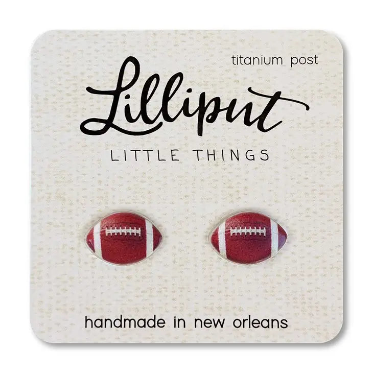 Football Post Earrings