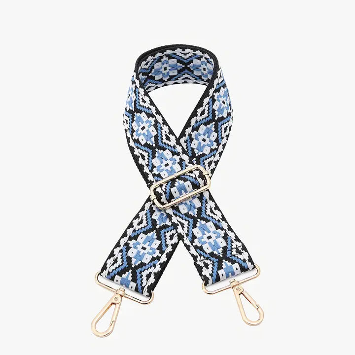 Purse Guitar Strap in Blue/Black