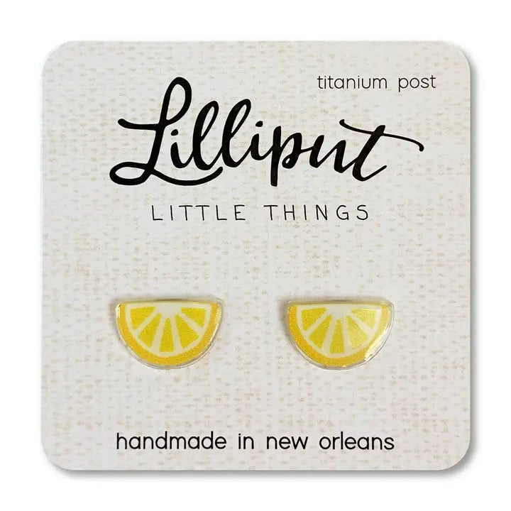 Lemon Post Earrings