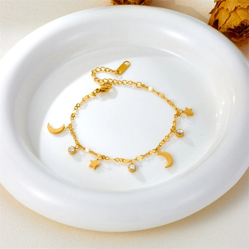 Gold Moon & Stars Bracelet