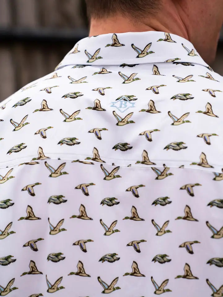 Performance Button Up Shirt - Mallard Ducks