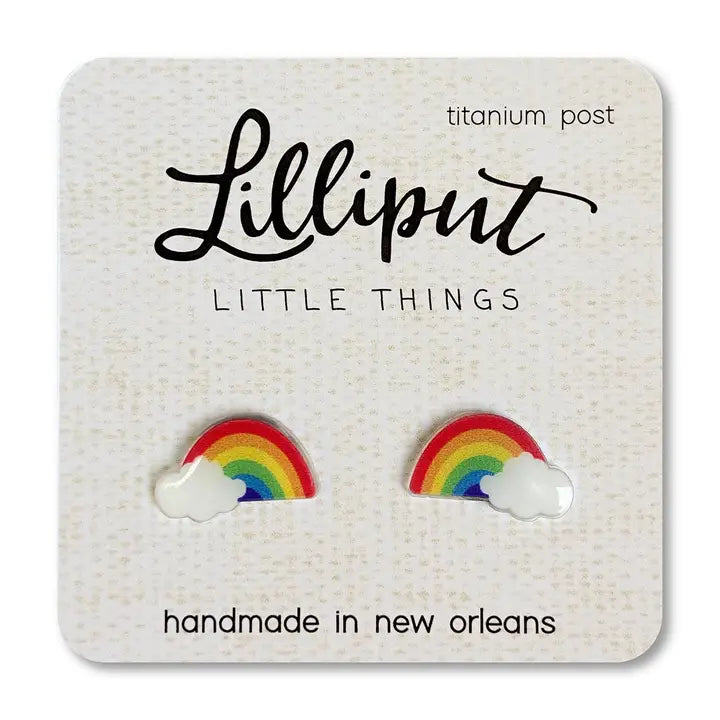 Rainbow Post Earrings