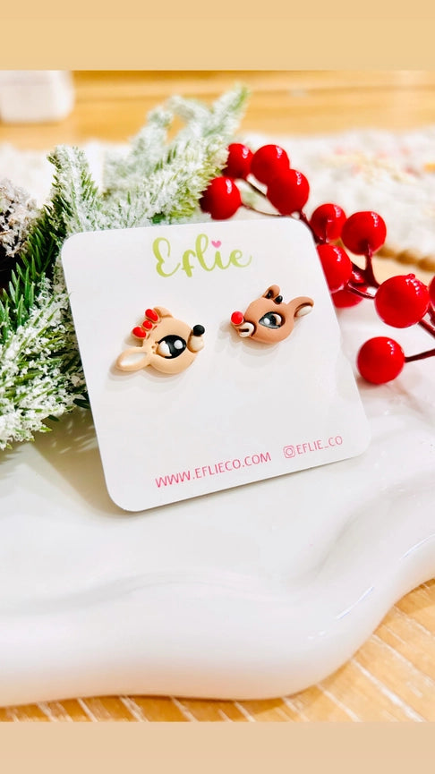 Christmas Reindeer Post Earrings