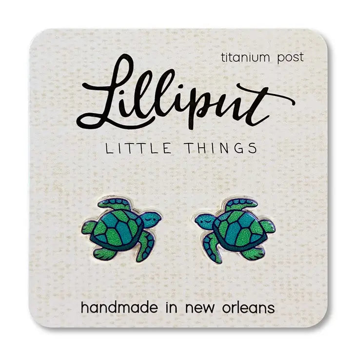 Sea Turtle Post Earrings