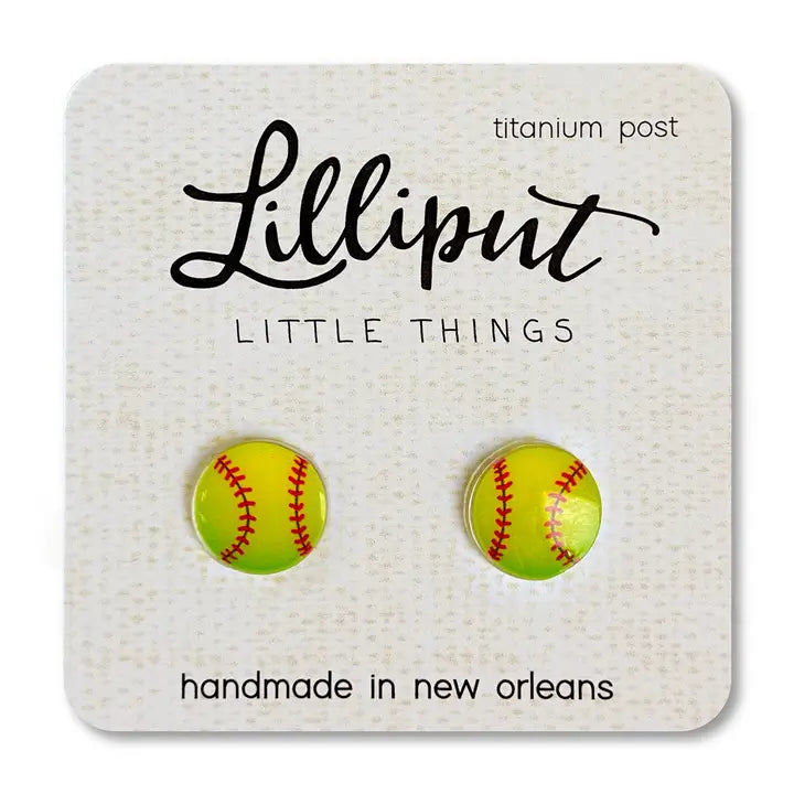 Softball Post Earrings