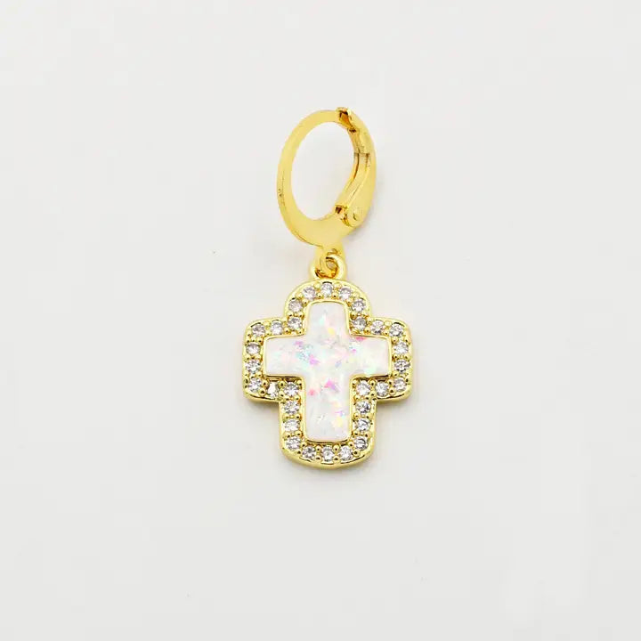 Cute Sparkle Cross Charm