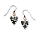 Polished Heart with Spiral Earrings
