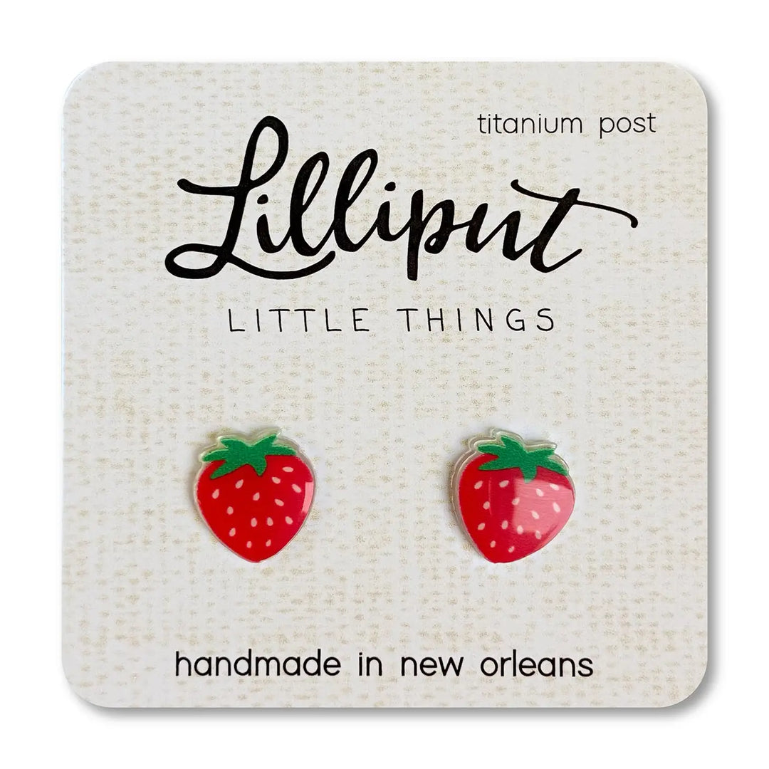Strawberry Post Earrings