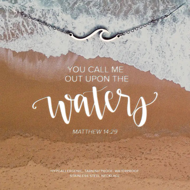 Upon the Waters Wave Sterling Necklace