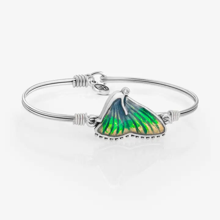 Her Wings of Faith Blue Ombre Bangle Bracelet