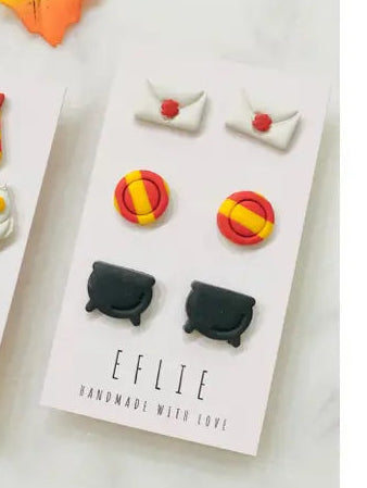 Wizard Inspired Clay Earring Set