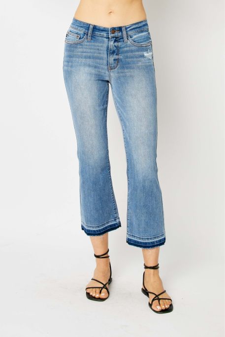 Judy Blue Mid Rise Cropped Boot Jean