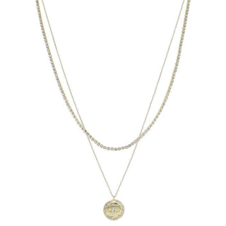 Evil Eye Double Strand Necklace
