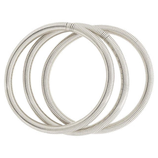 Silver Stretchy Bangle Bracelets