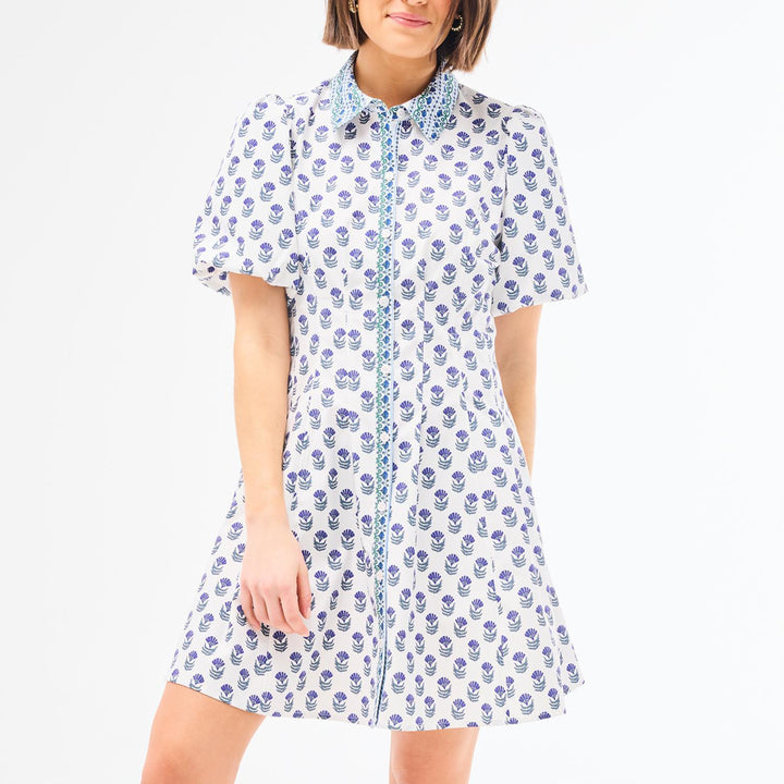 Rory Dress in Floral Foulard Navy