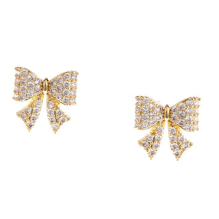 Shiloh Gold Bow Earrings