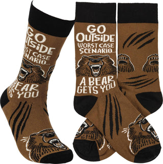 Go Outside Worst Case Scenario Socks