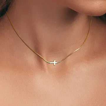 gold cross necklace