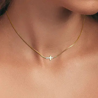 gold cross necklace
