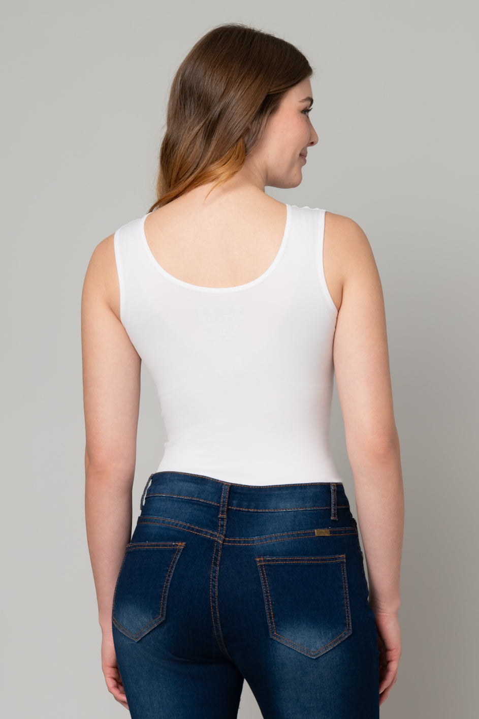2-In-1 Reversible Tank Top in White