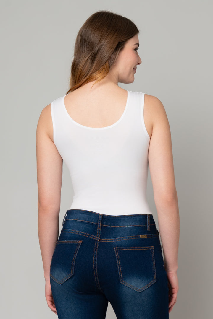 2-In-1 Reversible Tank Top in White